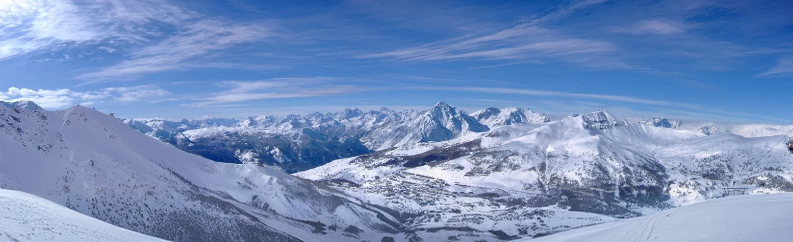 Panorama innevato della Valle di Susa